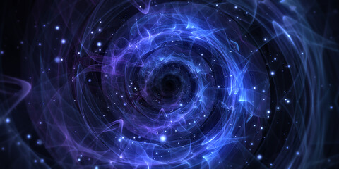 Wall Mural - Abstract space tunnel. Infinite zoom. The background