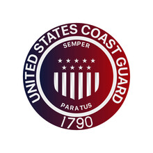 Vector Seal Of The United States Coast Guard. USGC