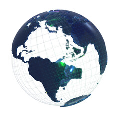 Poster - world globus 3d transparent digital