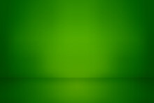 Green Studio Background. Abstract Empty Room With Soft Light For Product. Simple Light Blue Color Backdrop. Line Horizon. Cyan Gradient Background. Texture Blank Wall And Floor. Vector Illustration