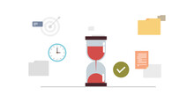 Planning Day Scheduling Appointment Agenda And Meeting Plan Time Management Concept Flat Vector Illustration.