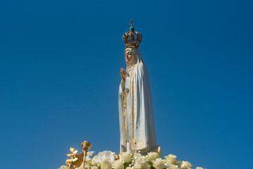 Statue of Our Lady of Fatima at the Sanctuary of Our Lady of Fatima, Portugal