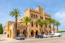 The Ciutadella Or Ciudadela De Menorca City Hall In The Historic Hilltop Walled Old Town Of Ciutadella, Menorca, On The Balearic Mediterranean Island Of Menorca, Spain.