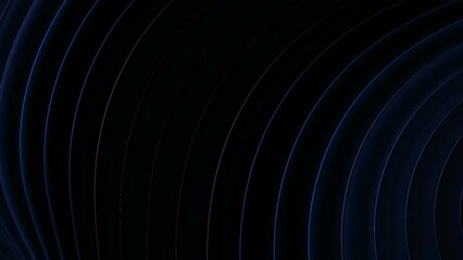 Poster - abstract blue glowing circle line on black background. modern background, 3d rendering