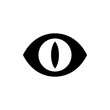 Cat eye icon. The eye of a reptile, dragon or tiger. View or visibility symbol.