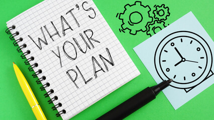 Poster - What is your plan is shown using the text