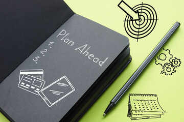 Poster - Plan ahead is shown using the text