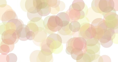 Yellow and orange dot bokeh circles animation. 3d rendering.	