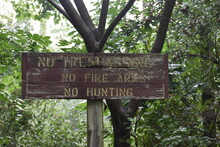 Homemade No Trespassing Firearms Hunting Wooden Sign