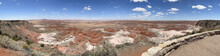 Pano Of The Painted Desert By The Petrified Forest National Park.in Arizona