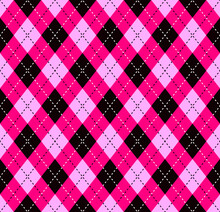 Diamond Argyle Pink Black White Seamless Swatch Pattern And Global Colors