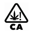 © Mac - thc warning symbol cannabis california prop 65 vector icon sticker