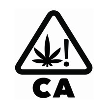 Thc Warning Symbol Cannabis California Prop 65 Vector Icon Sticker