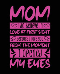 mothers day typography t-shirt design vector art