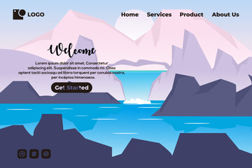 Corporative landing page web template for business or agencies