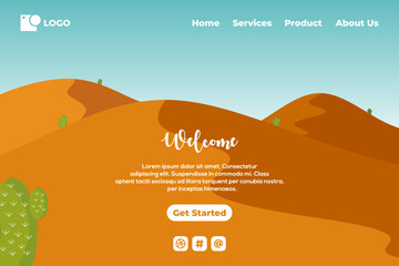 Corporative landing page web template for business or agencies
