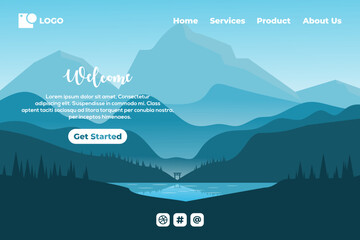 corporative landing page web template for business or agencies