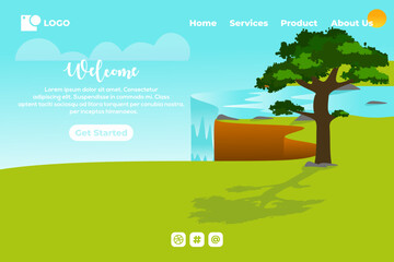 Corporative landing page web template for business or agencies