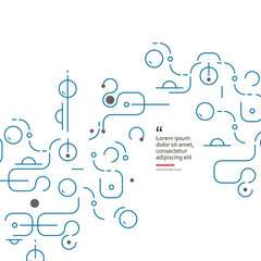 Fototapete - Geometry technology connect. Abstract poster design. Vector objects shapes. Figures minimalist modern decoration. Background for web and branding and patterns