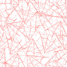 Red Spider Web Watercolor Seamless Pattern. Template For Decorating Designs And Illustrations.