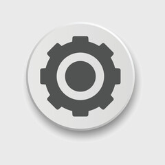 Wall Mural - Setting icon for apps or web interface with button. Set of settings, Gear, Cog icon vector. Sign flat style setting or gear
