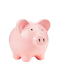 Fototapeta Nowy Jork - Pink Piggy Bank with transparent background
