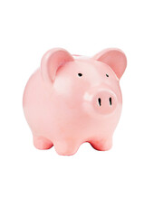Pink Piggy Bank With Transparent Background