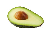 Half Avocado Isolated With Transparent Background