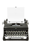 Fototapeta Miasta - Vintage Typewriter isolated with transparent background