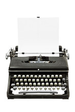 Vintage Typewriter Isolated With Transparent Background