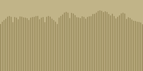 Wall Mural - Brown Vertical Lines, Dense Parallel Stripes of Various Sizes  - Digitally Generated Futuristic Abstract Geometric Striped Bars Texture, Background Design, Generative Art in Editable Vector Format