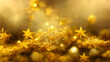 © Fokasu Art - 3D render gold abstract background with soft glowing backdrop texture for christmas and valentine.