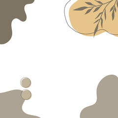  Aesthetic Floral flower background in earth tone color 