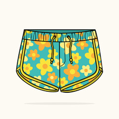 Canvas Print - illustration  Short pants for summer