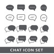 © KingKongThePitbull - Speech Bubble set. Chat icons Set on Background. Vector illustrator