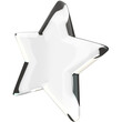 3d glass star icon, for UI, poster, banner, social media post. 3D rendering