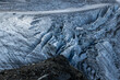Séracs and glacial crevasses on the glacier of Steingletscher in the Bernese Alps