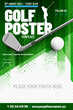 Golf poster template with club and ball