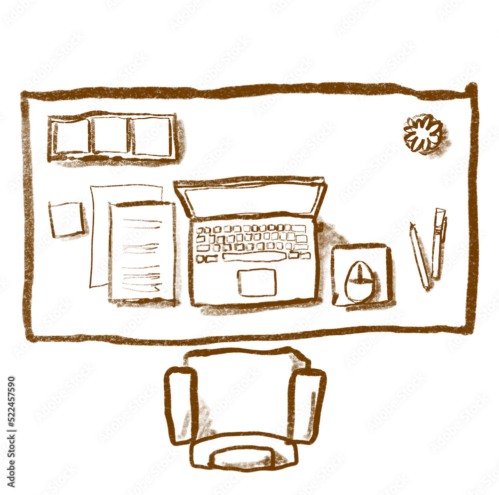 Working Table Drawing Layout Interior furniter working station table plan top view element layout ...