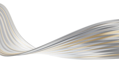 Poster - Abstract flowing curve lines, 3d rendering.