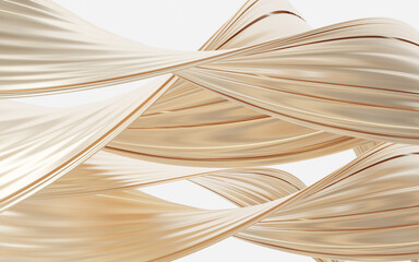 Sticker - Abstract flowing curve lines, 3d rendering.