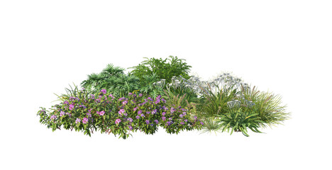 Wall Mural - Flower garden on transparent background