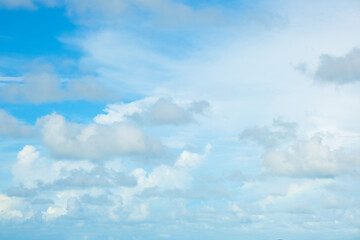 Wall Mural - Blue sky with fluffy cloud sunny day