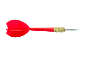 red and dart isolated on white background with clipping path