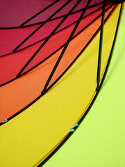 Poster - perspective of close up multicolored umbrella texture