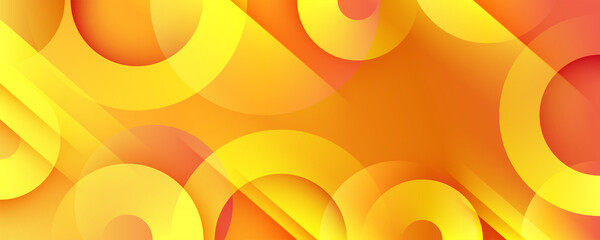 Abstract circle curve yellow geometric light orange modern corporate background