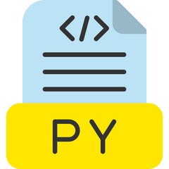 Canvas Print - Python File Icon