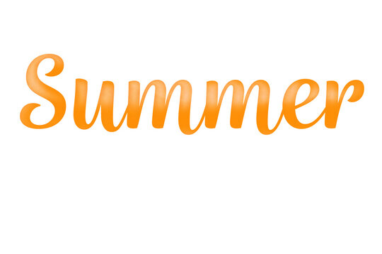 Summer Hand Lettering watercolor