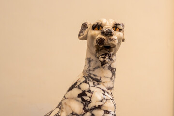 Sticker - Close-up on ancient marble statue of a dog