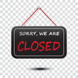 closed sign vector design
